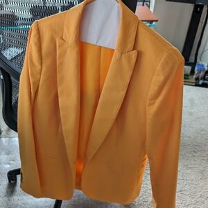 J.Crew Linen Cotton Holland Blazer in Yellow Size 4